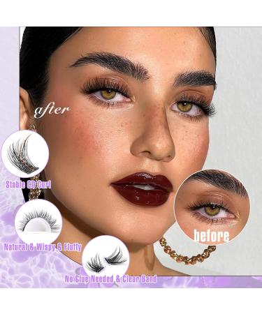 Self Adhesive Lash Clusters - Natural Eyelashes Extension No Glue Needed DIY Wispy Lashes CD Curl 10-16MM 72Pcs by Zegaine - Shop Now - Buy Online on SooperMarket.com