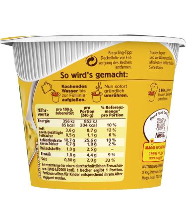 Buy Maggi 5 Minute Terrine Mashed Potatoes with Leaf Spinach - 8 Pack (47g Each) | Fast International Shipping - Buy Online on SooperMarket.com
