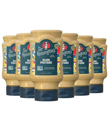 Sir Kensington's Mustard Dijon Gluten Free Certified Vegan Non- GMO Project Verified from 100% Grade-A Mustard Seeds Shelf-Stable 9 oz pack of 6 9 Fl Oz (Pack of 6) Dijon Mustard