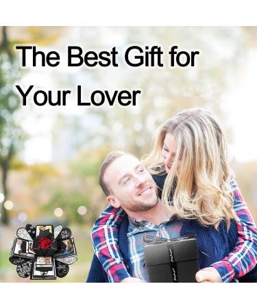 Wanateber Explosion Box DIY Gift - Love Memory Scrapbook Photo Box for Birthday Anniversary Wedding or Valentine's Day Surprise - Black - Buy Online on SooperMarket.com