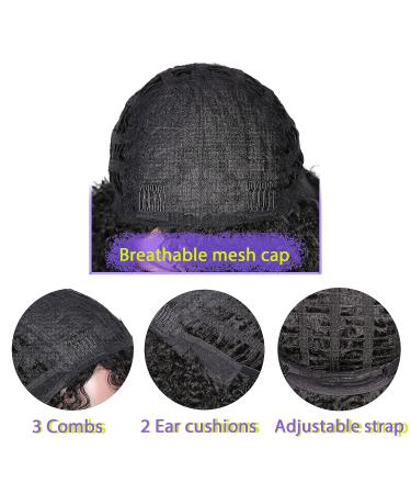 Lady Miranda Afro Short Kinky Synthetic Curly Wigs for Black Women - Natural and Stylish - Buy Online on SooperMarket.com