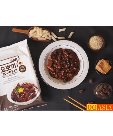 Topokki Rice Cake 3-Pack - Jjajang Korean Instant Rice Cake Pouch (3x120g) - Tteokbokki Black Beans from OG Asia - Buy Online on SooperMarket.com