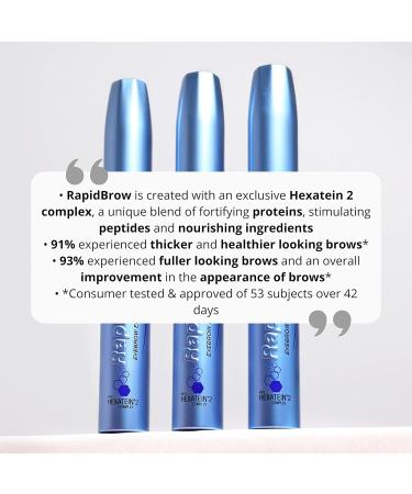 RapidBrow Eyebrow Enhancing Serum - 3ml | Fuller, Healthier Brows | Nourishing Formula with Visible Results - Buy Online on SooperMarket.com