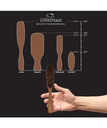 ZilberHaar Long Hair & Beard Brush - First Cut Boar Bristles, Pearwood - Beard Care for Men - 8.6 Inches - Buy Online on SooperMarket.com