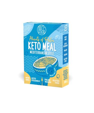 Diet -Food Hearts of Palm Keto Meal - Mediterranean finish - meal in 1 minute - fast and tasty meal - gluten -free without GMO - keto and vegetarian diet - 255 g Mediterranean style