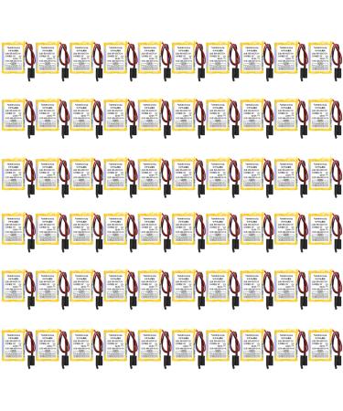 WELLVEUS 60 Pack BR-AGCF2W 6V Battery for FANUC A98L-0031-0011 2200mAH with Black Plug