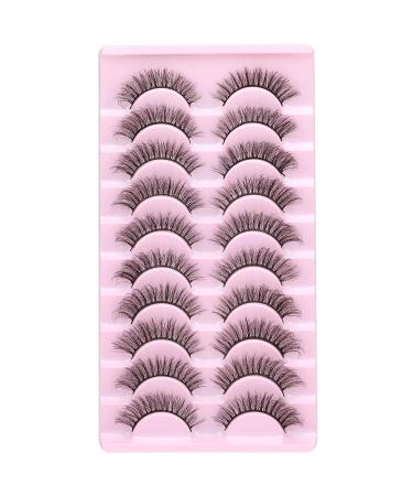 Buy 10 Pairs Wispy Faux Mink Eyelashes - 3D Effect, Lightweight, Reusable | wiwoseo - Buy Online on SooperMarket.com