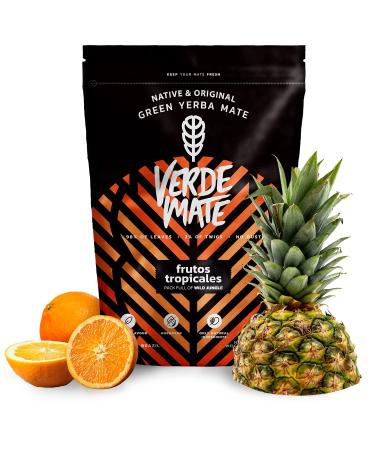 Verde Mate Green Frutos Tropicales Mate Tea 500g Yerba Mate Green Tropical Fruits Staving Mate Tea from Brazil Large Package (0.5 kg)
