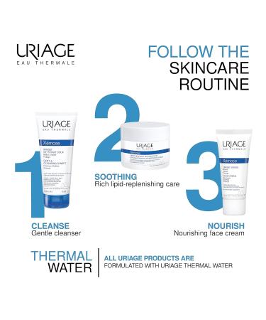URIAGE Xemose Gentle Cleansing Syndet 6.8 fl. oz. | Soap-Free & Fragrance-Free Face & Body Wash for Very Dry Skin | Soothes Cleanses & Protects Skin - Buy Online on SooperMarket.com