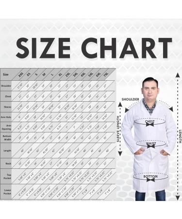 DR Instruments Unisex Lab Coat | 60% Cotton 40% Polyester | Sanforized | White | L - Buy Online on SooperMarket.com