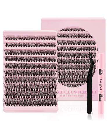 Higu Clace DIY Lash Extension Kit - 200pcs D Curl Individual Lashes 8-18mm Waterproof Bond & Seal Tweezers for Home Use - 3 Count Eyelash Extension Kit - Buy Online on SooperMarket.com