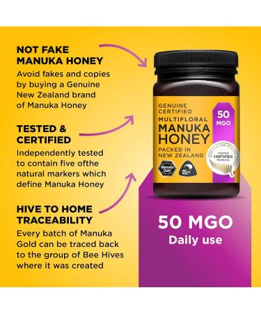 Manuka Gold 50 MGO Manuka Honey 500 g Single - Buy Online on SooperMarket.com