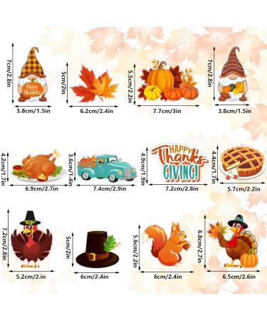 Whaline 72Pcs Thanksgiving Cupcake Topper 12 Designs Turkey Pumpkin Maple Leaf Gnome Cupcake Picks Cartoon Fall Food Picks with Sticks Glue Point for Autumn Thanksgiving Party Supplies Cake Decor - Buy Online on SooperMarket.com