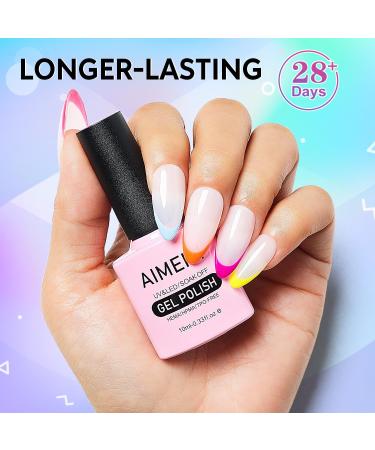 AIMEILI Neon Gel Nail Polish 6 Colours Red Yellow Summer Gel Polish Set UV LED Fluorescent Nail Salon Set Gel Nail Varnish Manicure - Long Lasting & Easy to Apply 10ml - Kit 11 KIT6-11 1.67 ml (Pack of 6) - Buy Online on SooperMarket.com