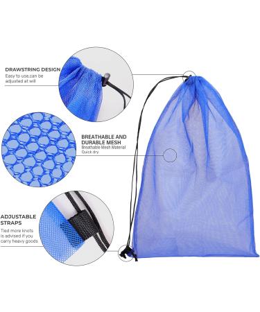 VANSUNA Heavy Duty Mesh Bag for Snorkeling Gear 2 Pack - Large Capacity 18x27 Inch Drawstring Nylon Net Bags - Ideal for Snorkeling & Swimming Gear - Black+Orange - Buy Online on SooperMarket.com