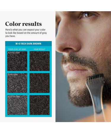 Just For Men Mustache & Beard Dye with Biotin, Aloe, and Coconut Oil - Rich Dark Brown M-47 | Easy Application Brush Included | Healthy Facial Hair Color | 1 Count - Buy Online on SooperMarket.com