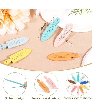 KesaPlan 10PCS No Bend Hair Clips - Acrylic Colorful Creaseless Flat Styling Duckbill Clips - Bang Seamless Barrette for Women and Girls - Makeup Hairstyle Accessories - Buy Online on SooperMarket.com