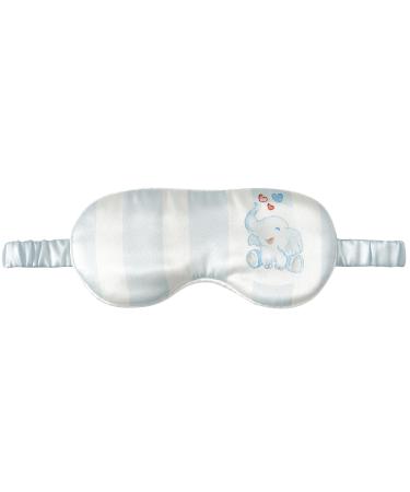 ZIMASILK 100% 19 Momme Mulberry Silk Sleep Mask for Kids Printed Eye Sleeping Mask Filled with Premium Mulberry Silk Soft & Breathable Silk Eye Mask for Sleeping (1Pc Elephant)
