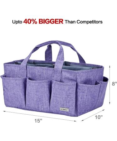 HOMEST Craft Organizer Tote Bag - Purple Art Caddy for Scrapbooking & Crafts Supplies - Buy Online on SooperMarket.com