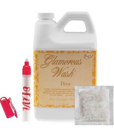 Tyler DIVA Glamorous Wash 1/2 Gallon | Fresh Scented Laundry Detergent & Olivi Stain Remover Pen for Clothes Linen & Expensive Fabrics - International Shipping Available - Buy Online on SooperMarket.com