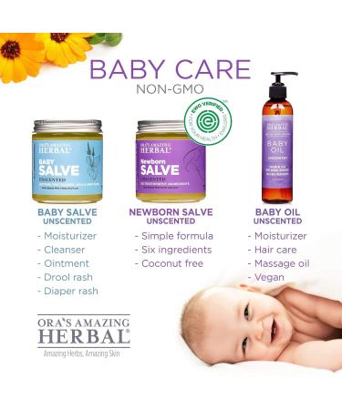 Buy Ora's Amazing Herbal New Mom & Baby Skincare Set | Natural Baby Oil Newborn Salve Healing Body Butter & Lip Balm - Travel Size - Buy Online on SooperMarket.com