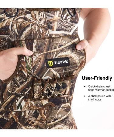 TIDEWE Hunting Waders with Boot Hanger & 600G Insulation | Waterproof Neoprene Chest Waders | Realtree Max 5 | Size 10 - Buy Online on SooperMarket.com