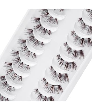 3D False Eyelashes - Handmade Natural Look Fluffy Strip Lashes | 10 Pair Multipack - Buy Online on SooperMarket.com
