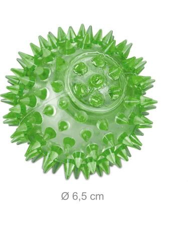 Relaxdays Hedgehog Ball Set of 12 - Colorful LED Bouncy Balls for Kids - 4 Flashing Colors 6.5 cm - Buy Online on SooperMarket.com