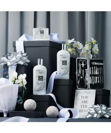 Spa Gifts for Women | White Orchid Bath & Body Gift Set | Self Care Spa Kit with Nail Kit Bath Bombs & More | Perfect Gifts for Mom Girlfriend & Special Occasions - Buy Online on SooperMarket.com