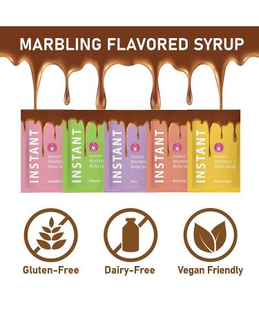 O's Bubble Instant Boba Kit | Marbling Boba Tea Kit with Tapioca Pearl & Syrup | Vegan & Gluten-Free | Taro Flavor (Pack of 4) - Buy Online on SooperMarket.com
