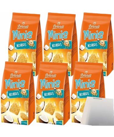 Brandt Mini Zwieback Coconut 6-pack (6x110g pack) + usy Block
