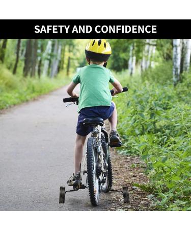 CycForge Adjustable Support Wheels for Kids' Bikes - Fit 12/14/18/20 Inch Bicycles | Durable Stabilizers | Perfect for Varied Speeds - Black - Buy Online on SooperMarket.com