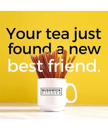 Bees Knees Meyer Lemon Honey Sticks - 50 Wildflower Honey Straws Infused with Citrus | Tea Accessories and Foodie Gifts - Buy Online on SooperMarket.com