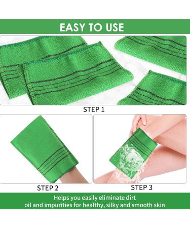 Gjinxi 5-Piece Korean Peeling Gloves - Exfoliating Medium Green Gloves for Deep Clean and Dead Skin Removal - Buy Online on SooperMarket.com