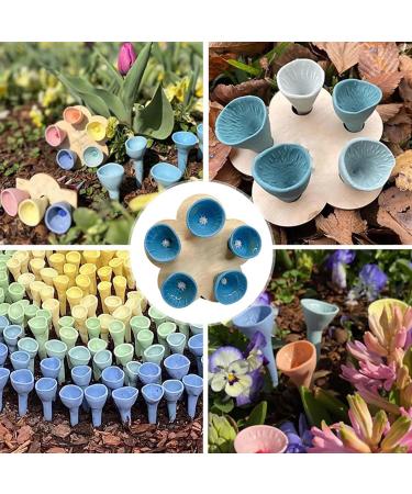 Colorful Bee Insect Drinking Cup Bee Insect Drinking Cup Thirsty Pollinators Need a Drink Bee Cups for Thirsty Bees Garden Bees Need Safe Places to Drink for Garden Decor (Yellow  - Buy Online on SooperMarket.com