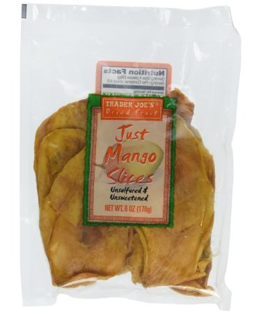 3 Pack Trader Joe's Dried Fruit Just Mango Slices (6 Oz) 6 Ounce (Pack of 3)