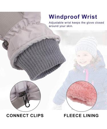 XIAOHAWANG Kids Ski Gloves - Waterproof Dinosaur Mittens for Boys and Girls (2-4 Years) - Grey - Buy Online on SooperMarket.com