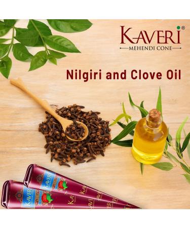 Kaveri Herbal Pure Henna Mehendi Cones for Hand Design | 12 Cones Pack with Free Mehandi Oil 12ml | Natural Leaves for Festivals & Special Occasions - Buy Online on SooperMarket.com