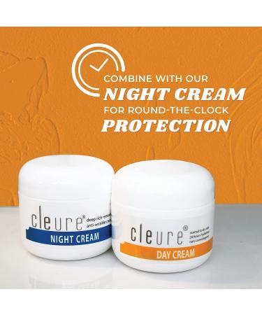 Cleure Anti-Aging Day Cream with Pure Shea Butter - Fragrance Free, Gluten, Salicylate, and Paraben Free - 2 oz - Buy Online on SooperMarket.com