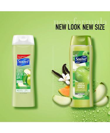 Suave Essentials Gentle Body Wash - Juicy Green Apple & Vitamin E | 18 oz - Nourishing Fruit Oil Blend for Smooth Skin | Ship Internationally - Buy Online on SooperMarket.com