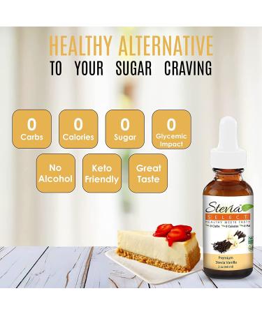 Stevia Select Vanilla Liquid Stevia Drops - Zero Calorie Keto Friendly Sweetener - 2 Oz - Buy Online on SooperMarket.com