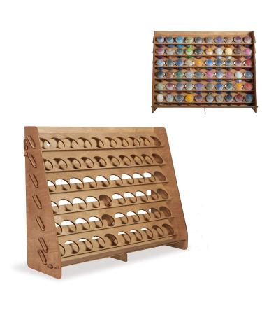 Plydolex Citadel Paint Rack Organizer with 60 Holes for Miniature Paint Set - Wall-mounted Wooden Craft Paint Storage Rack and OPI organizer- Craft Paint Holder Rack 16x5.2x12.6 inch 60 Holes Citadel