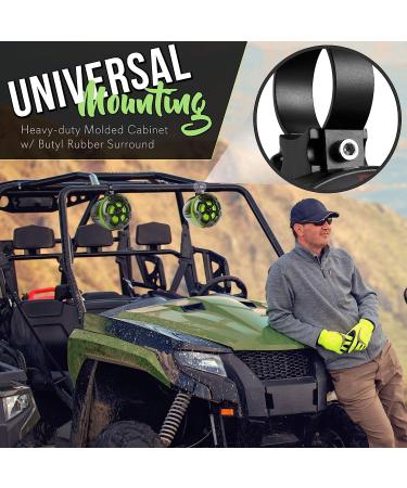 Pyle PLUTV44BTR 2-Way Dual Waterproof Off-Road Tower Speakers - 800W Marine Grade with RGB Lights & Remote, for ATV/UTV, Jeep, Boat - Black - Buy Online on SooperMarket.com