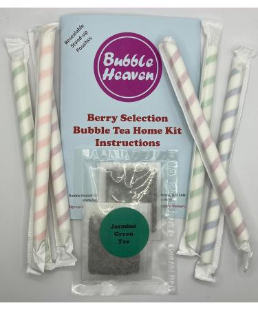 Fruity Berry Selection Boba Bubble Tea Make at Home Kit 6-12 Extra Large Drinks - Buy Online on SooperMarket.com