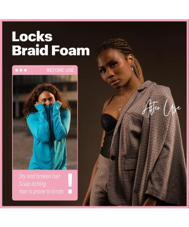 Immetee Braid Foam Hair Mousse 150ml - Extra Hold, High Shine, Moisturizing Hair Control for Braids, Twists, and Locks - Buy Online on SooperMarket.com