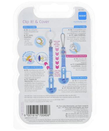 MAM Clip It! & Cover Pacifier Fastener & Cover for 0+ Months Random Gray Colors 1 Pack - Buy Online on SooperMarket.com