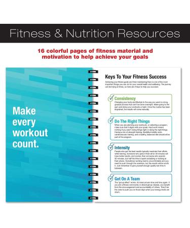 Global Printed Fitness Journal & Nutrition Planner with Clip-in Bookmark, Sturdy Binding, Thick Pages & Laminated Cover (Black & Gold) - Buy Online on SooperMarket.com