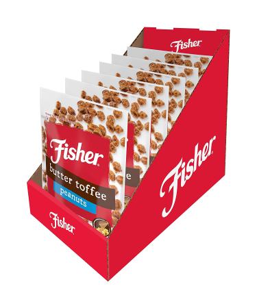 Fisher Snack Butter Toffee Peanuts 5.5oz (Pack of 6) - No Artificial Colors or Flavors - Buy Online on SooperMarket.com