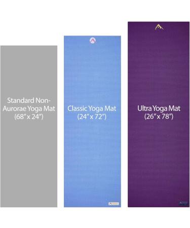 Aurorae Ultra Super Sized Yoga Mat - 78 x 26 x 1/4 - Non Slip Rosin & Carry Strap - Burgandy - Buy Online on SooperMarket.com