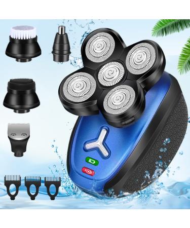 Head Shavers for Bald Men,Bald Head Shavers for Men,Electric Head Shavers for Men Cordless,Waterproof Wet Dry Mens 5 Head Electric Razor for Men Face Shaving,Man Electric Shaver Rotary Rechargeable 2022-bald shavers for me…